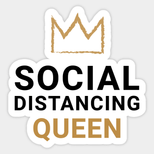 Social Distancing Queen Quarantine Life Sticker